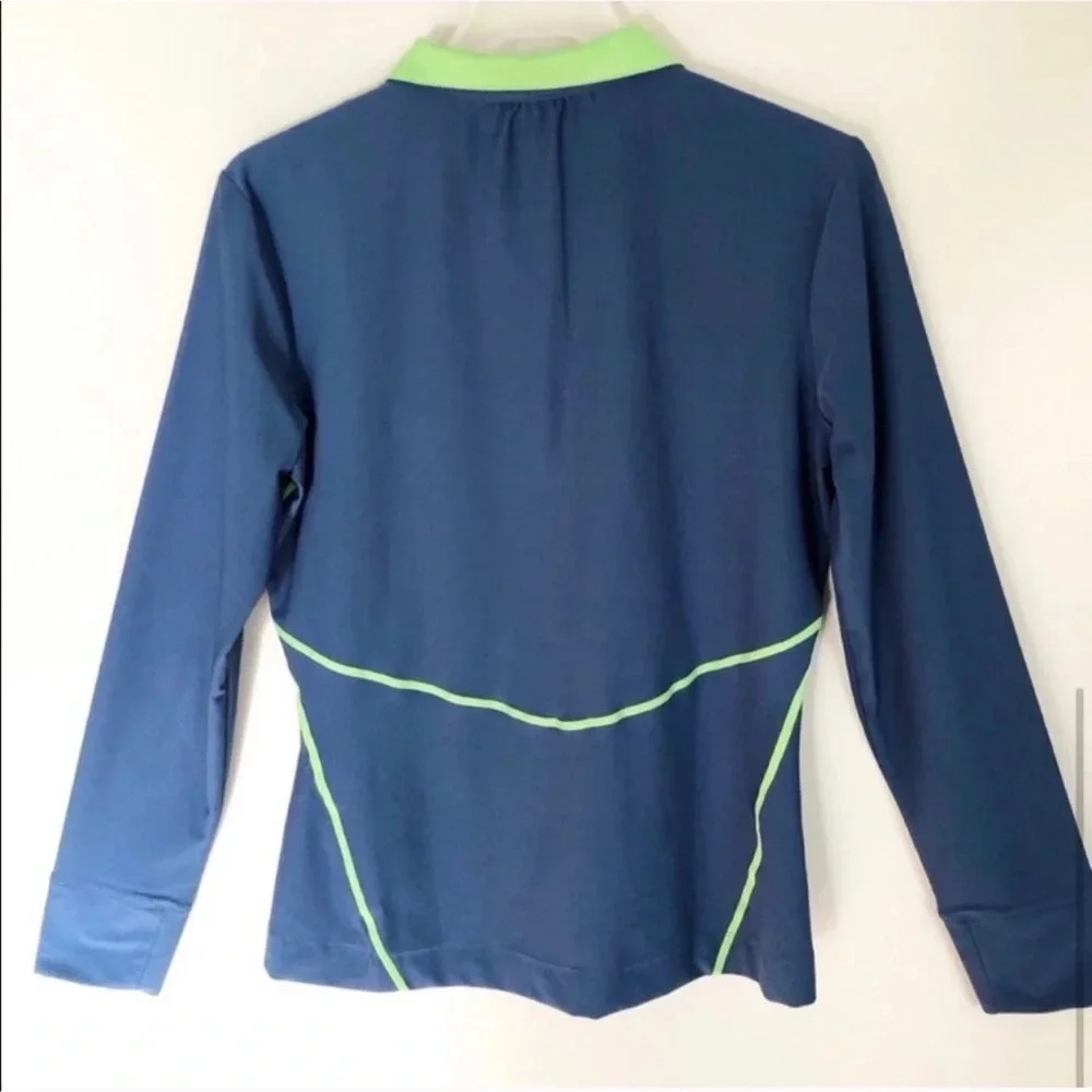 Nike Long Sleeve Golf Shirt Collared Blue Small Women’s Womens S